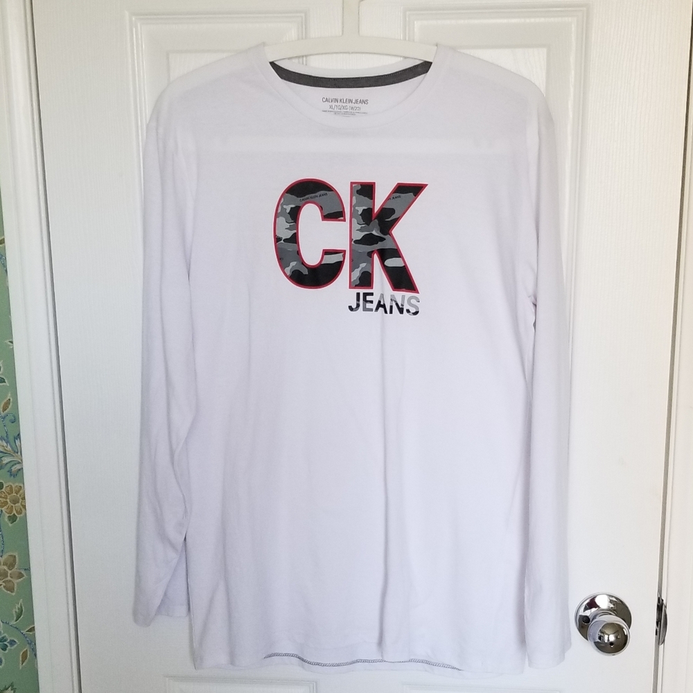 Calvin Klein White Logo Cotton Top